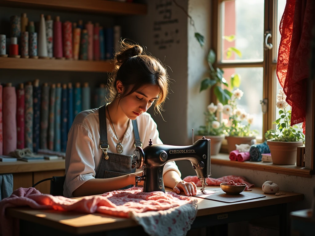 Handwerk workshop naaien en stoffen bij Warmhandmadeul