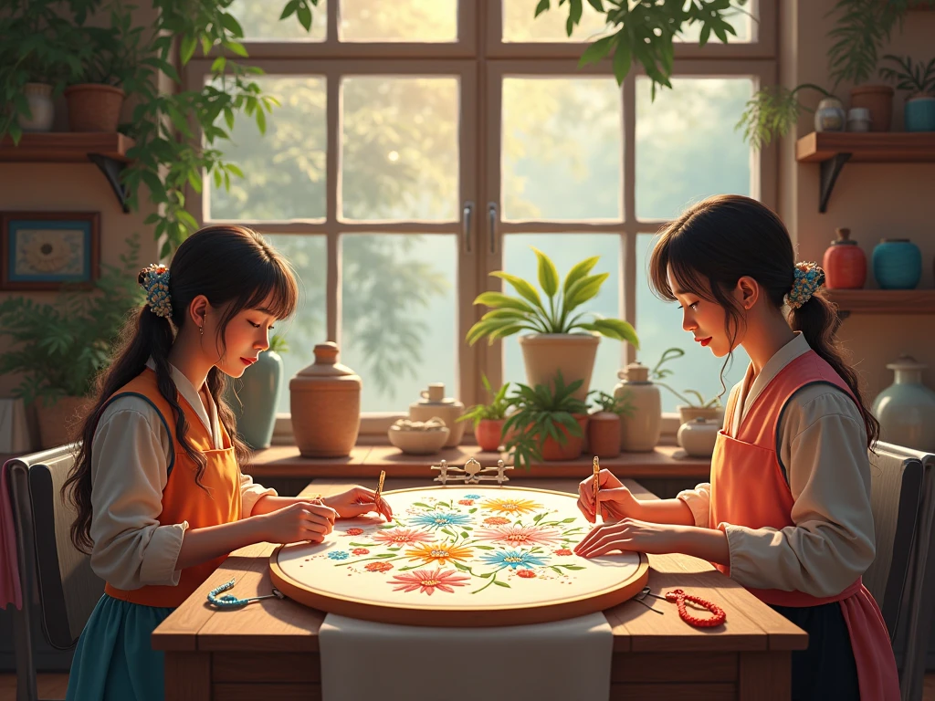 Handwerk workshop borduren en handwerk bij Warmhandmadeul